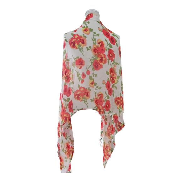 Isaac Mizrahi Live Floral Fringed Wrap - Picture 7 of 7